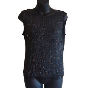 RETRO no name Sparkly tank! Summer parties.No size, please see measurements.